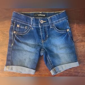 JORDACHE Midi Rolled Cuff Denim Shorts Size 4